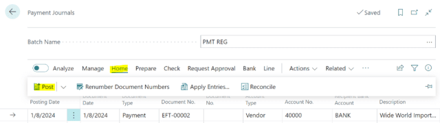 How to Process ACH/EFT Transactions in Dynamics 365 Business Central ...